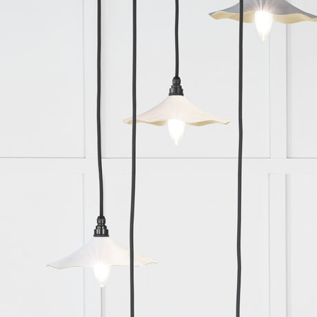 From The Anvil - Smooth Brass Flora Cluster Pendant in Flock | Sku. 49728SF | Trade Door Handles.