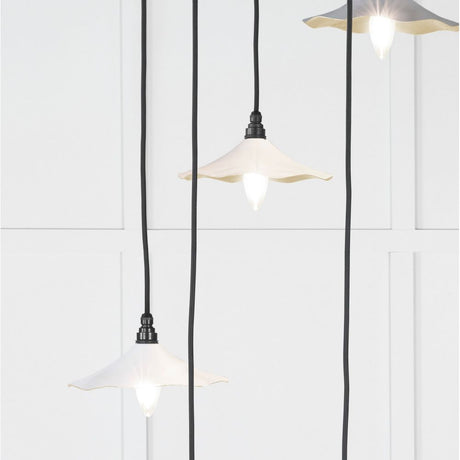 From The Anvil - Smooth Brass Flora Cluster Pendant in Flock | Sku. 49728SF | Trade Door Handles.