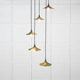 From The Anvil - Smooth Brass Flora Cluster Pendant in Heath | Sku. 49728SH | Trade Door Handles.