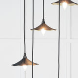 From The Anvil - Smooth Brass Flora Cluster Pendant in Soot | Sku. 49728SSO | Trade Door Handles.