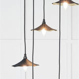 From The Anvil - Smooth Brass Flora Cluster Pendant in Soot | Sku. 49728SSO | Trade Door Handles.