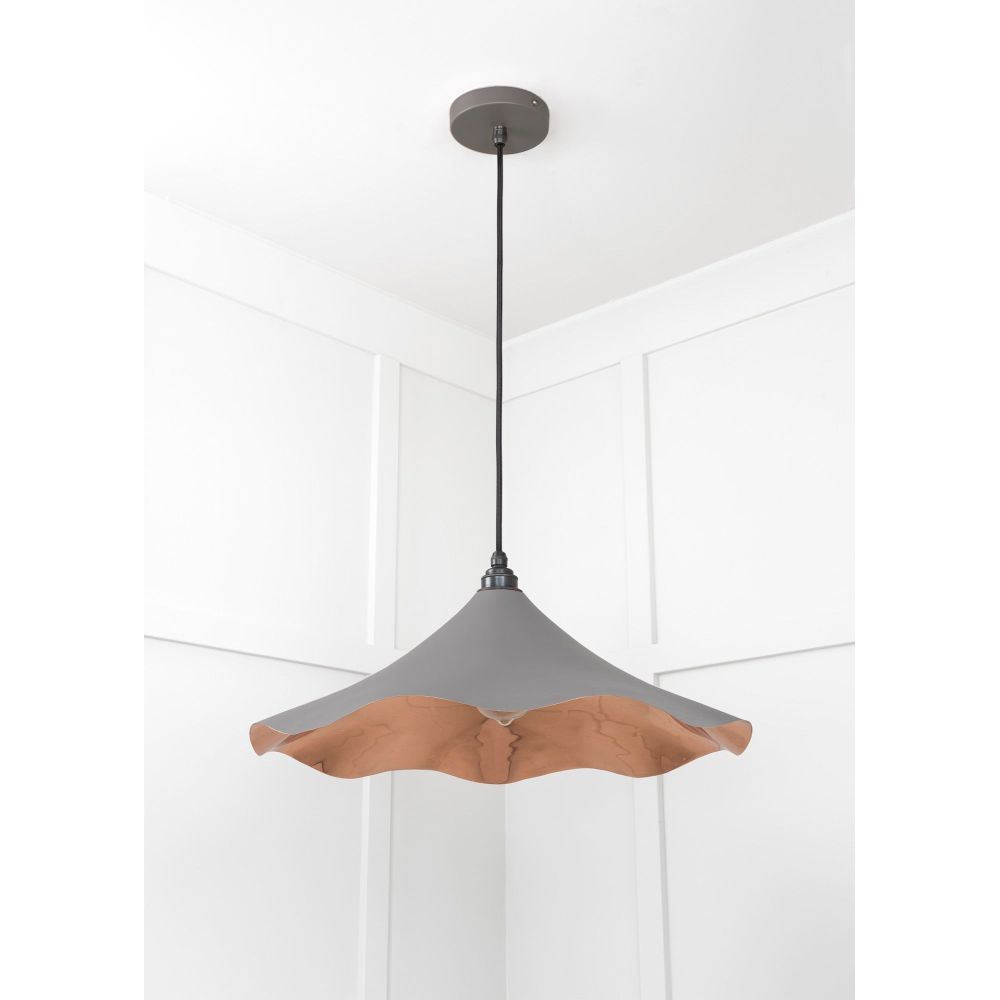 From The Anvil - Smooth Copper Flora Pendant in Bluff | Sku. 49729SBL | Trade Door Handles.