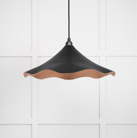 From The Anvil - Smooth Copper Flora Pendant in Elan Black | Sku. 49729SEB | Trade Door Handles.