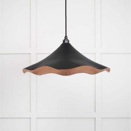From The Anvil - Smooth Copper Flora Pendant in Elan Black | Sku. 49729SEB | Trade Door Handles.