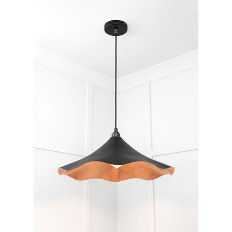 From The Anvil - Smooth Copper Flora Pendant in Elan Black | Sku. 49729SEB | Trade Door Handles.