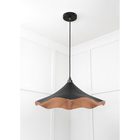 From The Anvil - Smooth Copper Flora Pendant in Elan Black | Sku. 49729SEB | Trade Door Handles.