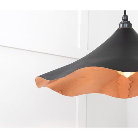 From The Anvil - Smooth Copper Flora Pendant in Elan Black | Sku. 49729SEB | Trade Door Handles.