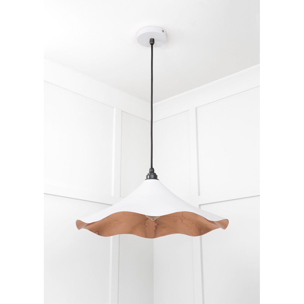 From The Anvil - Smooth Copper Flora Pendant in Flock | Sku. 49729SF | Trade Door Handles.
