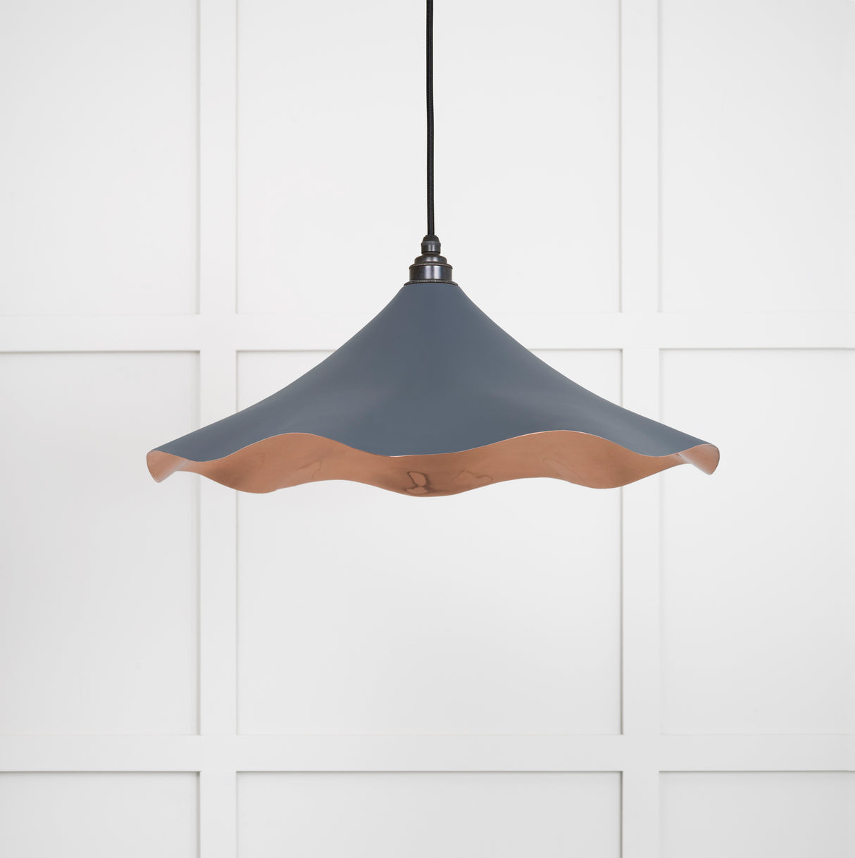 From The Anvil - Smooth Copper Flora Pendant in Slate | Sku. 49729SSL | Trade Door Handles.