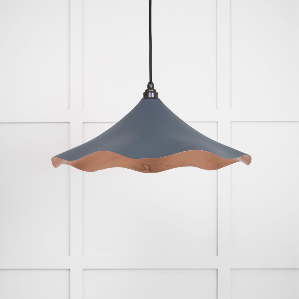 From The Anvil - Smooth Copper Flora Pendant in Slate | Sku. 49729SSL | Trade Door Handles.