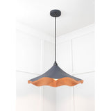 From The Anvil - Smooth Copper Flora Pendant in Slate | Sku. 49729SSL | Trade Door Handles.