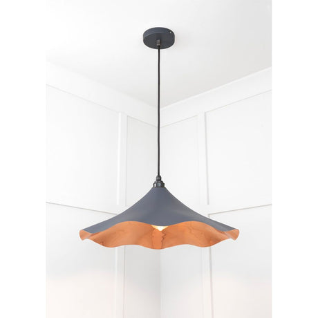 From The Anvil - Smooth Copper Flora Pendant in Slate | Sku. 49729SSL | Trade Door Handles.