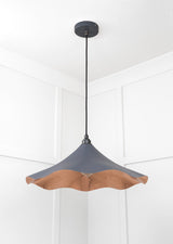 From The Anvil - Smooth Copper Flora Pendant in Slate | Sku. 49729SSL | Trade Door Handles.