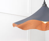 From The Anvil - Smooth Copper Flora Pendant in Slate | Sku. 49729SSL | Trade Door Handles.