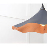 From The Anvil - Smooth Copper Flora Pendant in Slate | Sku. 49729SSL | Trade Door Handles.