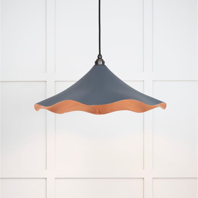 From The Anvil - Smooth Copper Flora Pendant in Slate | Sku. 49729SSL | Trade Door Handles.