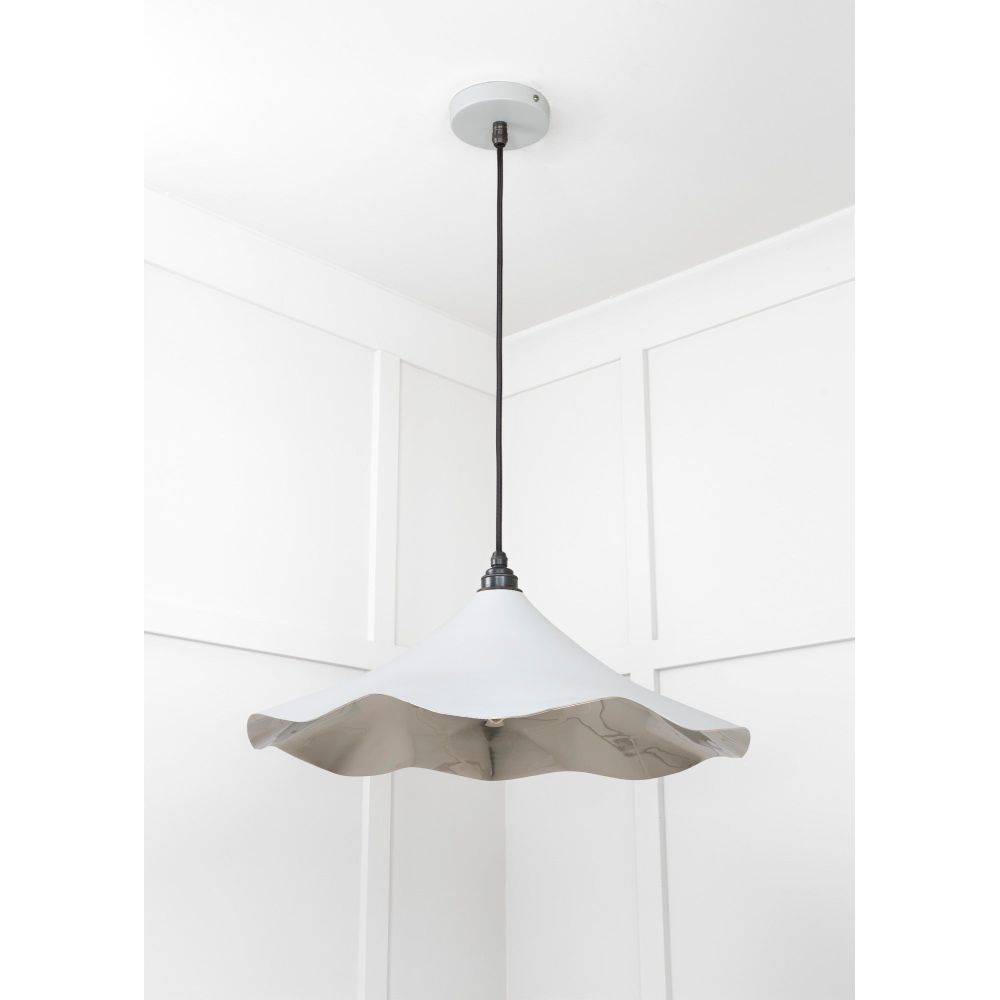 From The Anvil - Smooth Nickel Flora Pendant in Birch | Sku. 49730SBI | Trade Door Handles.