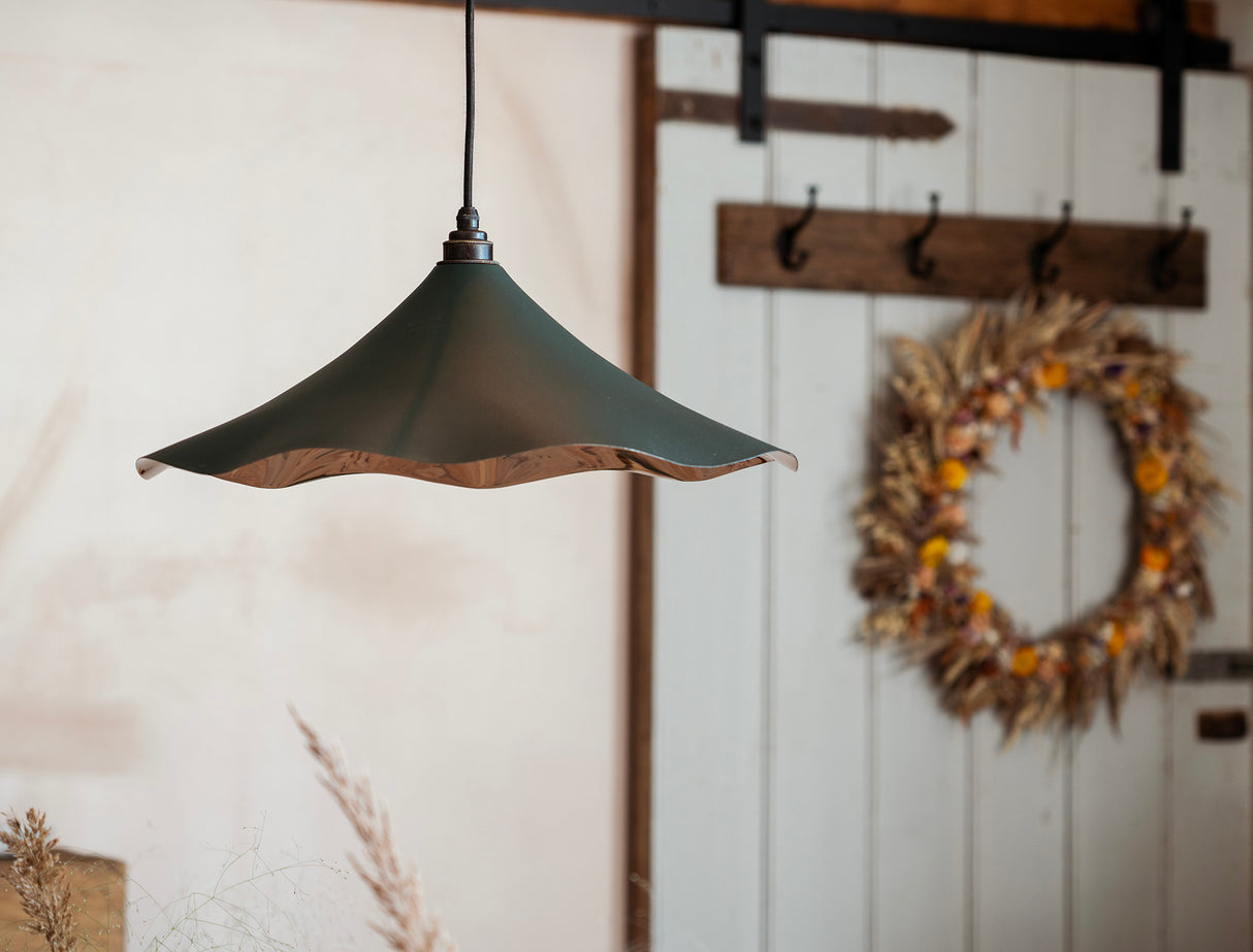 From The Anvil - Smooth Nickel Flora Pendant in Dingle | Sku. 49730SDI | Trade Door Handles.