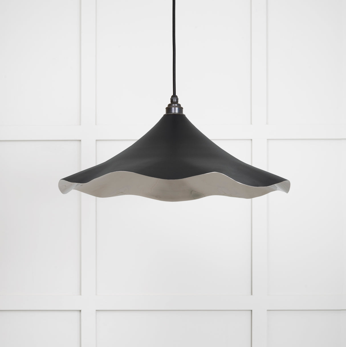 From The Anvil - Smooth Nickel Flora Pendant in Elan Black | Sku. 49730SEB | Trade Door Handles.