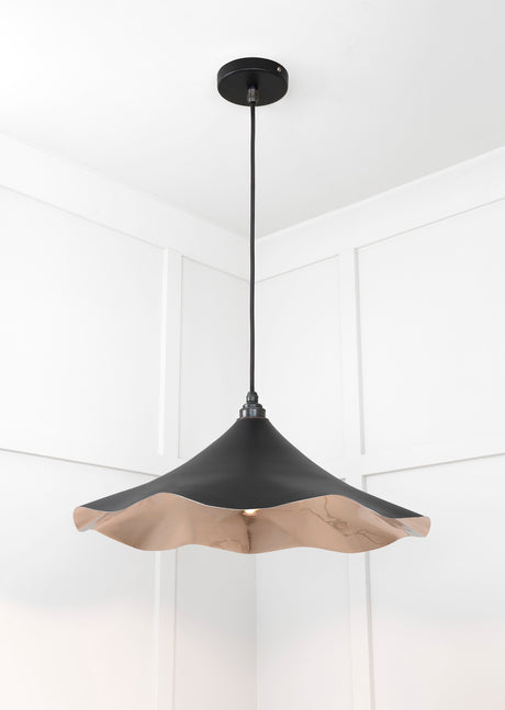 From The Anvil - Smooth Nickel Flora Pendant in Elan Black | Sku. 49730SEB | Trade Door Handles.