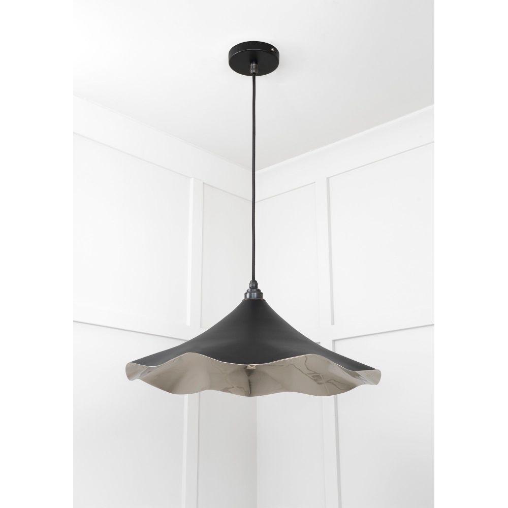 From The Anvil - Smooth Nickel Flora Pendant in Elan Black | Sku. 49730SEB | Trade Door Handles.