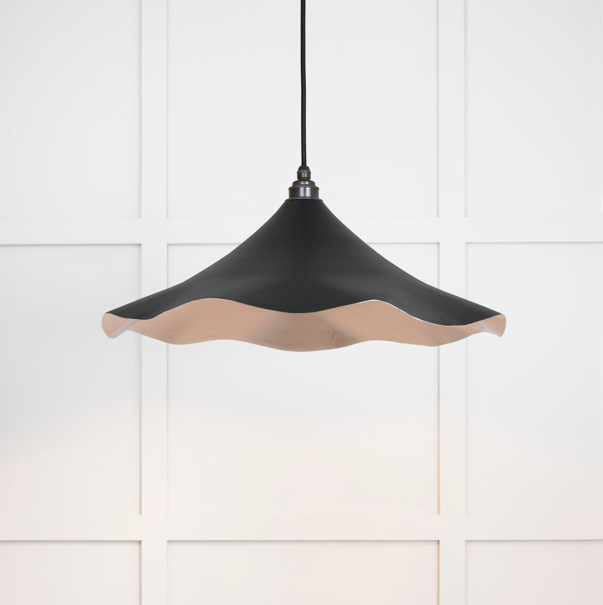From The Anvil - Smooth Nickel Flora Pendant in Elan Black | Sku. 49730SEB | Trade Door Handles.