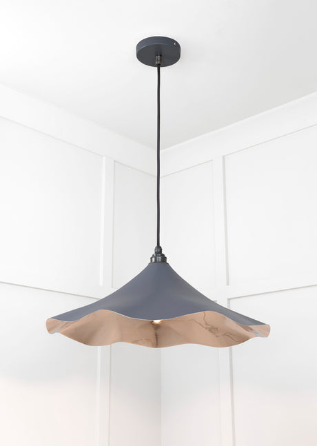 From The Anvil - Smooth Nickel Flora Pendant in Slate | Sku. 49730SSL | Trade Door Handles.