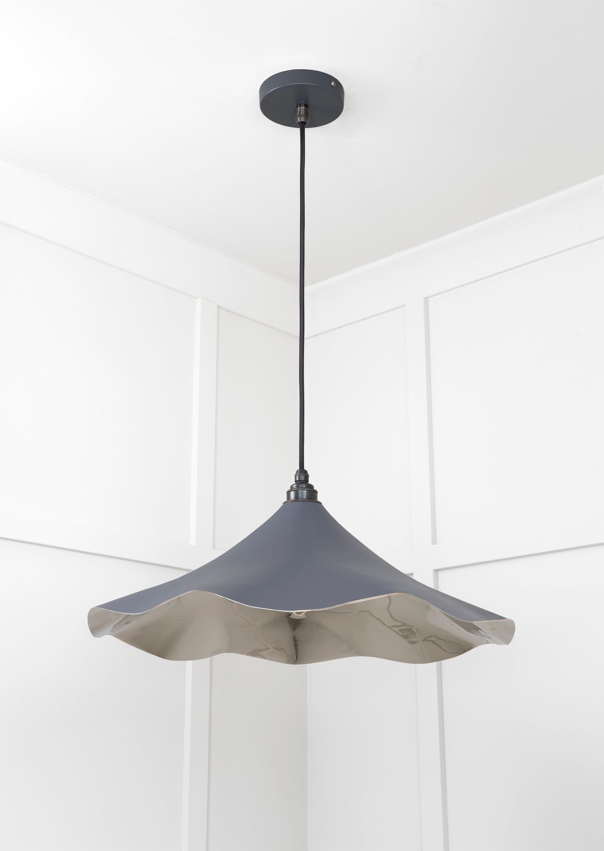 From The Anvil - Smooth Nickel Flora Pendant in Slate | Sku. 49730SSL | Trade Door Handles.