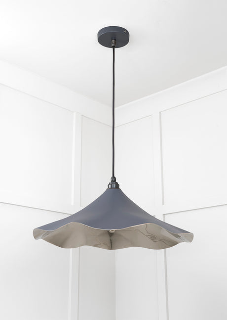 From The Anvil - Smooth Nickel Flora Pendant in Slate | Sku. 49730SSL | Trade Door Handles.