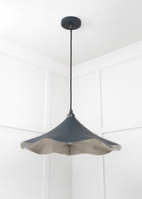 From The Anvil - Smooth Nickel Flora Pendant in Soot | Sku. 49730SSO | Trade Door Handles.
