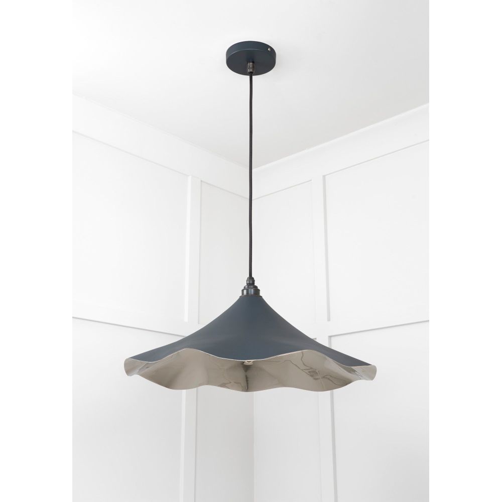 From The Anvil - Smooth Nickel Flora Pendant in Soot | Sku. 49730SSO | Trade Door Handles.