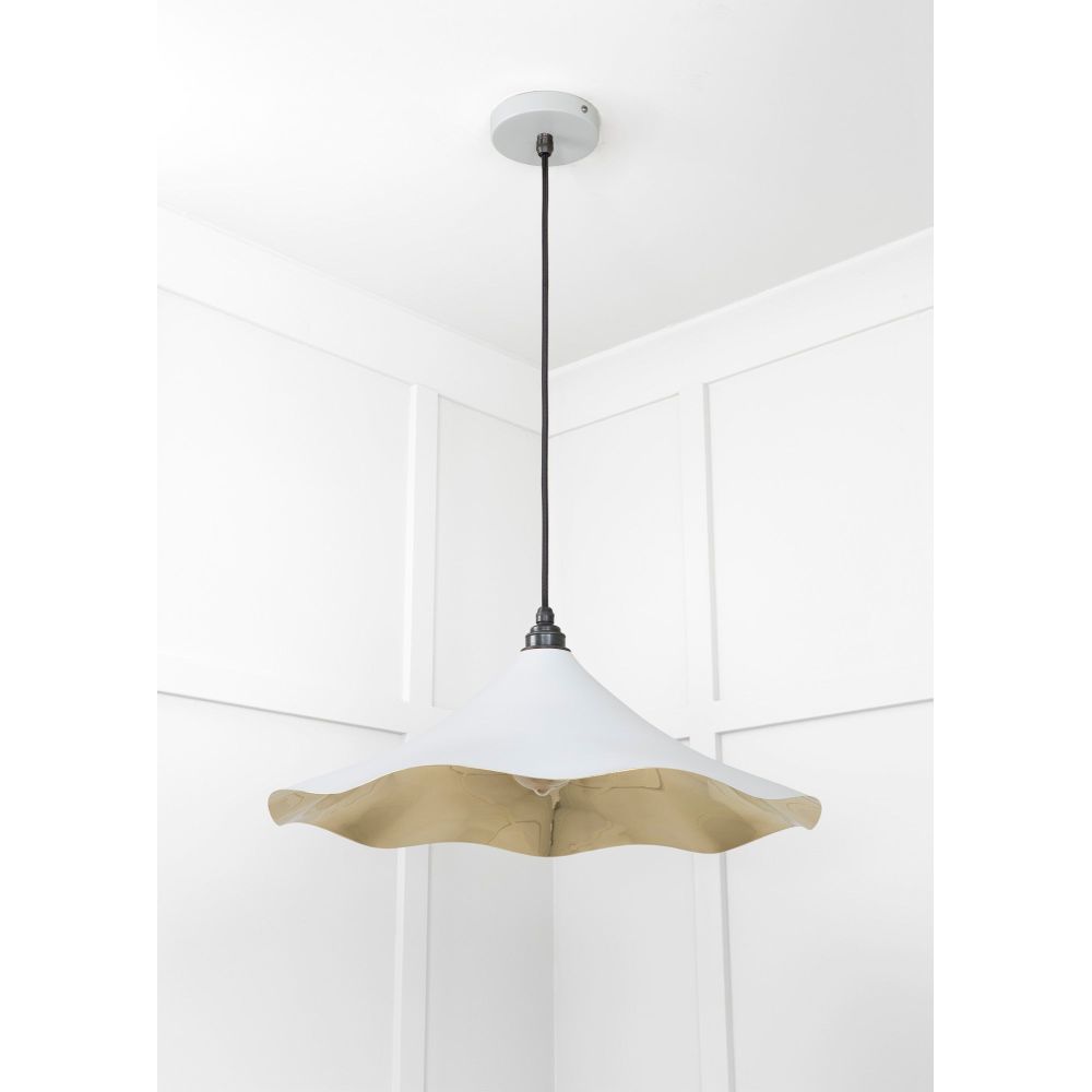 From The Anvil - Smooth Brass Flora Pendant in Birch | Sku. 49731SBI | Trade Door Handles.