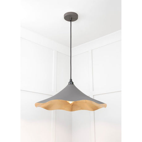 From The Anvil - Smooth Brass Flora Pendant in Bluff | Sku. 49731SBL | Trade Door Handles.