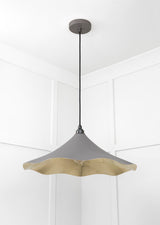 From The Anvil - Smooth Brass Flora Pendant in Bluff | Sku. 49731SBL | Trade Door Handles.