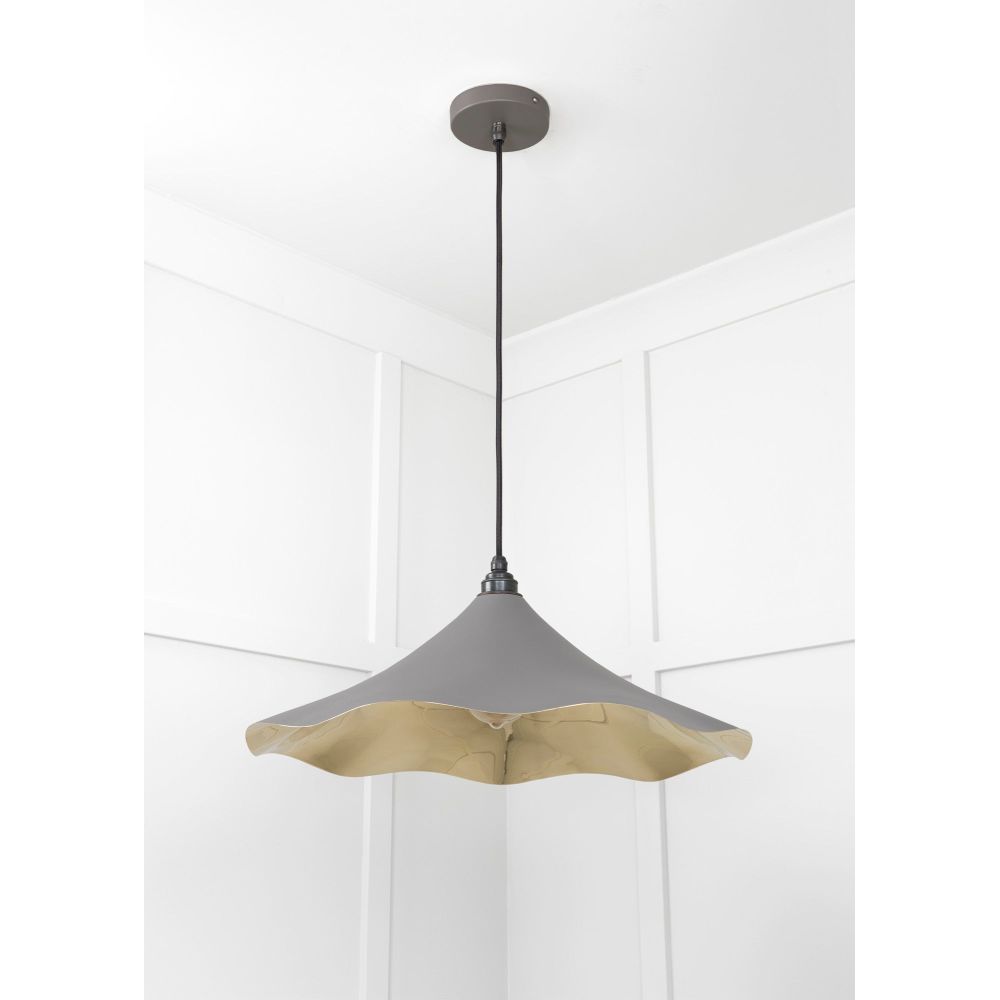 From The Anvil - Smooth Brass Flora Pendant in Bluff | Sku. 49731SBL | Trade Door Handles.