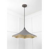 From The Anvil - Smooth Brass Flora Pendant in Bluff | Sku. 49731SBL | Trade Door Handles.