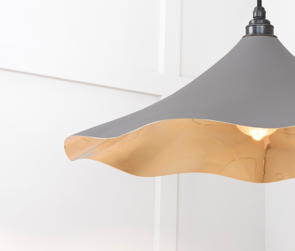 From The Anvil - Smooth Brass Flora Pendant in Bluff | Sku. 49731SBL | Trade Door Handles.