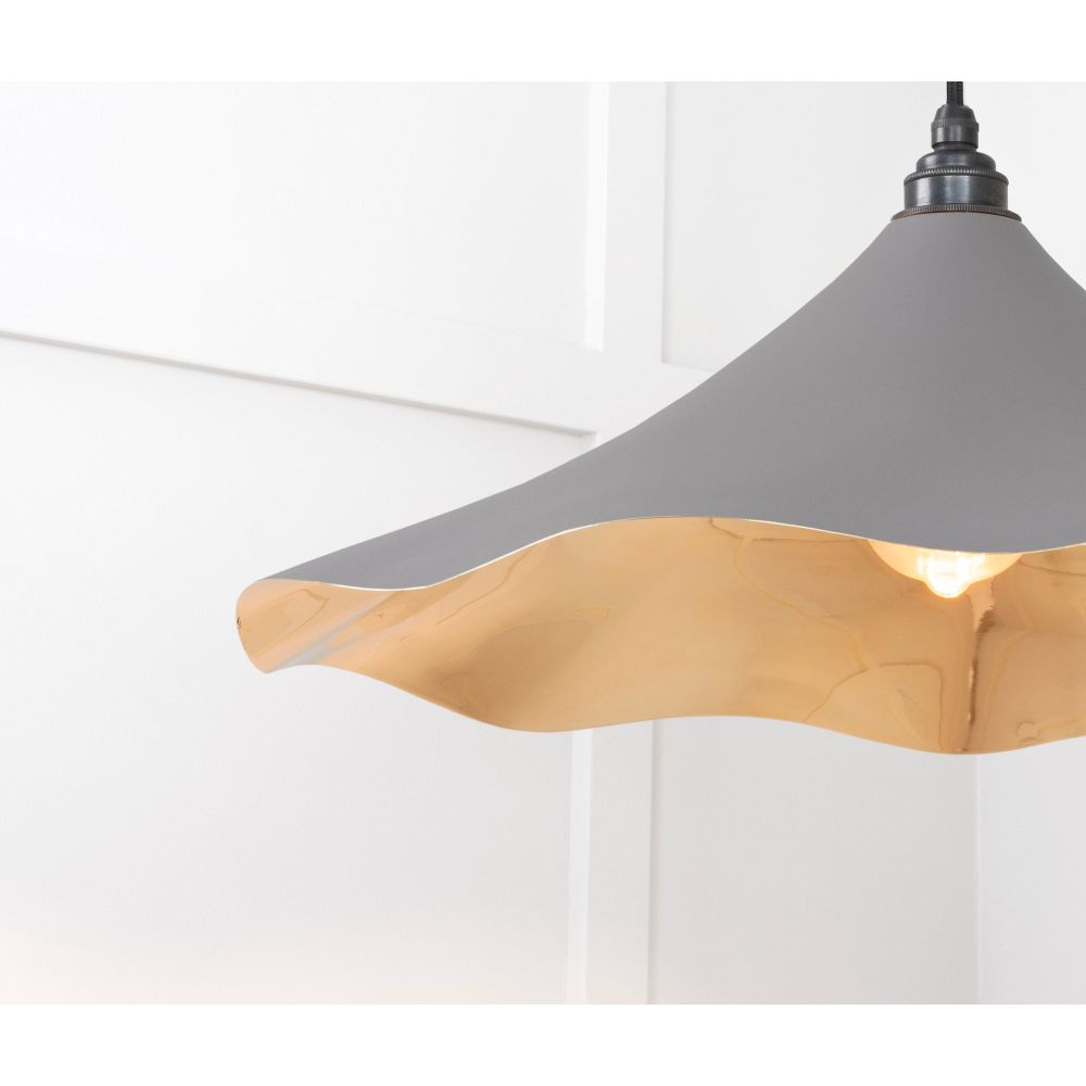 From The Anvil - Smooth Brass Flora Pendant in Bluff | Sku. 49731SBL | Trade Door Handles.