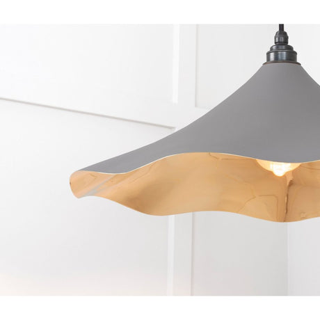 From The Anvil - Smooth Brass Flora Pendant in Bluff | Sku. 49731SBL | Trade Door Handles.