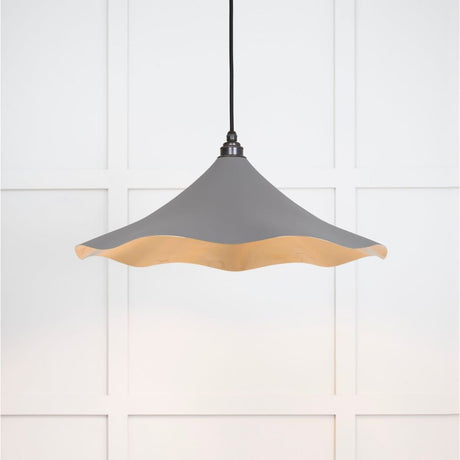 From The Anvil - Smooth Brass Flora Pendant in Bluff | Sku. 49731SBL | Trade Door Handles.