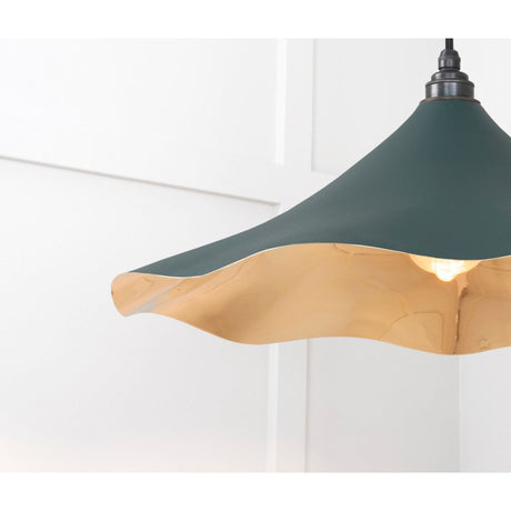 From The Anvil - Smooth Brass Flora Pendant in Dingle | Sku. 49731SDI | Trade Door Handles.