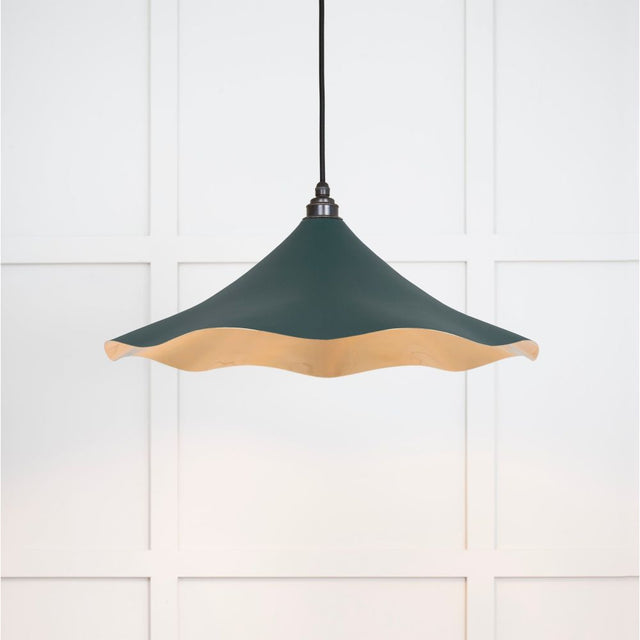 From The Anvil - Smooth Brass Flora Pendant in Dingle | Sku. 49731SDI | Trade Door Handles.