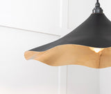 From The Anvil - Smooth Brass Flora Pendant in Elan Black | Sku. 49731SEB | Trade Door Handles.