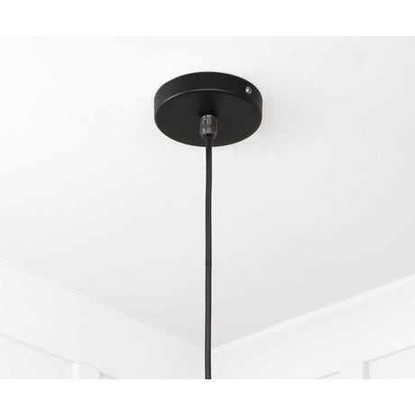 From The Anvil - Smooth Brass Flora Pendant in Elan Black | Sku. 49731SEB | Trade Door Handles.