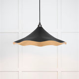 From The Anvil - Smooth Brass Flora Pendant in Elan Black | Sku. 49731SEB | Trade Door Handles.
