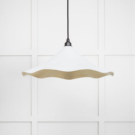 From The Anvil - Smooth Brass Flora Pendant in Flock | Sku. 49731SF | Trade Door Handles.