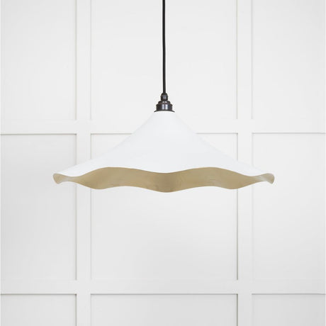 From The Anvil - Smooth Brass Flora Pendant in Flock | Sku. 49731SF | Trade Door Handles.
