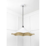 From The Anvil - Smooth Brass Flora Pendant in Flock | Sku. 49731SF | Trade Door Handles.