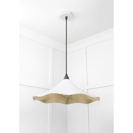 From The Anvil - Smooth Brass Flora Pendant in Flock | Sku. 49731SF | Trade Door Handles.