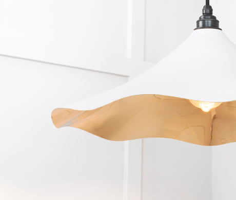 From The Anvil - Smooth Brass Flora Pendant in Flock | Sku. 49731SF | Trade Door Handles.